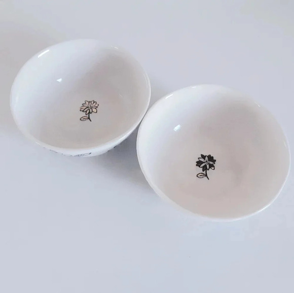 Anthropologie Cereal Bowl Floral Set of 2 - Picture 5 of 5